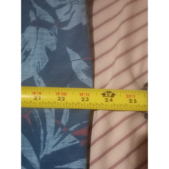 Huk Shirt Mens Sz L Blue Floral Performance Fishing Button Camp Outdoor Casual - Picture 12 of 13